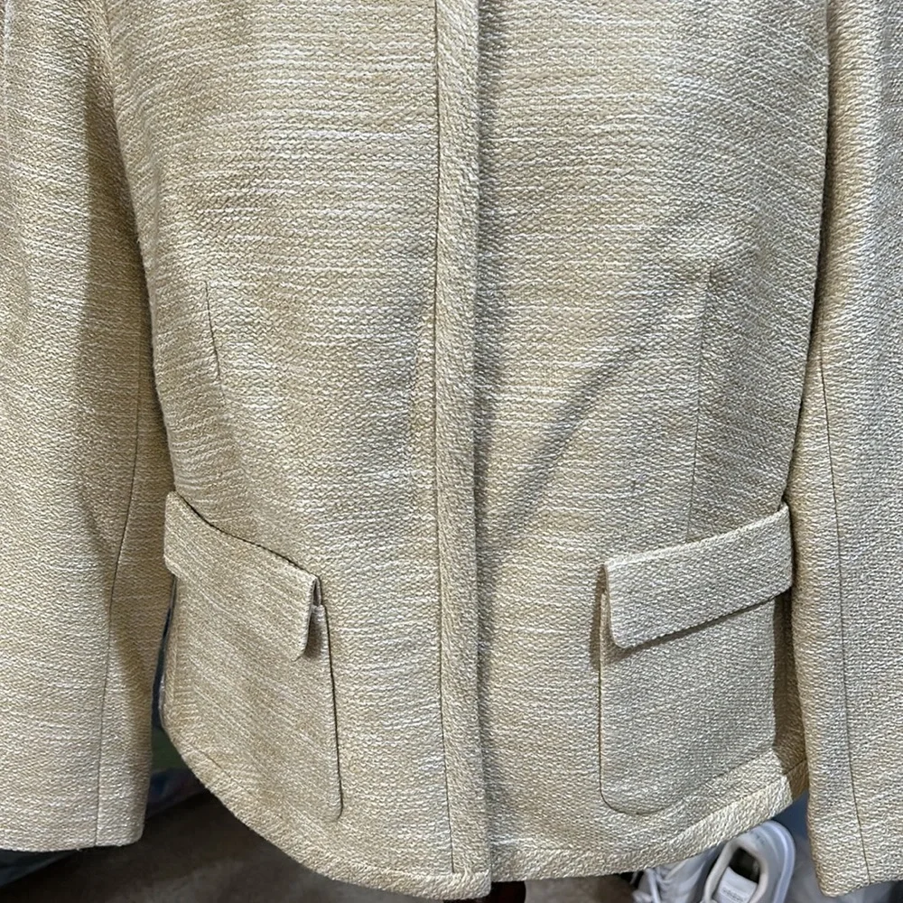Talbots Petites Gold Tweed Jacket – Size 14P – NWT - Picture 5 of 9